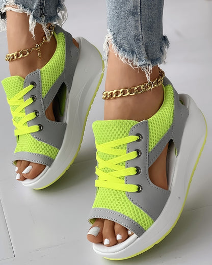 Toe Lace-up Sandals